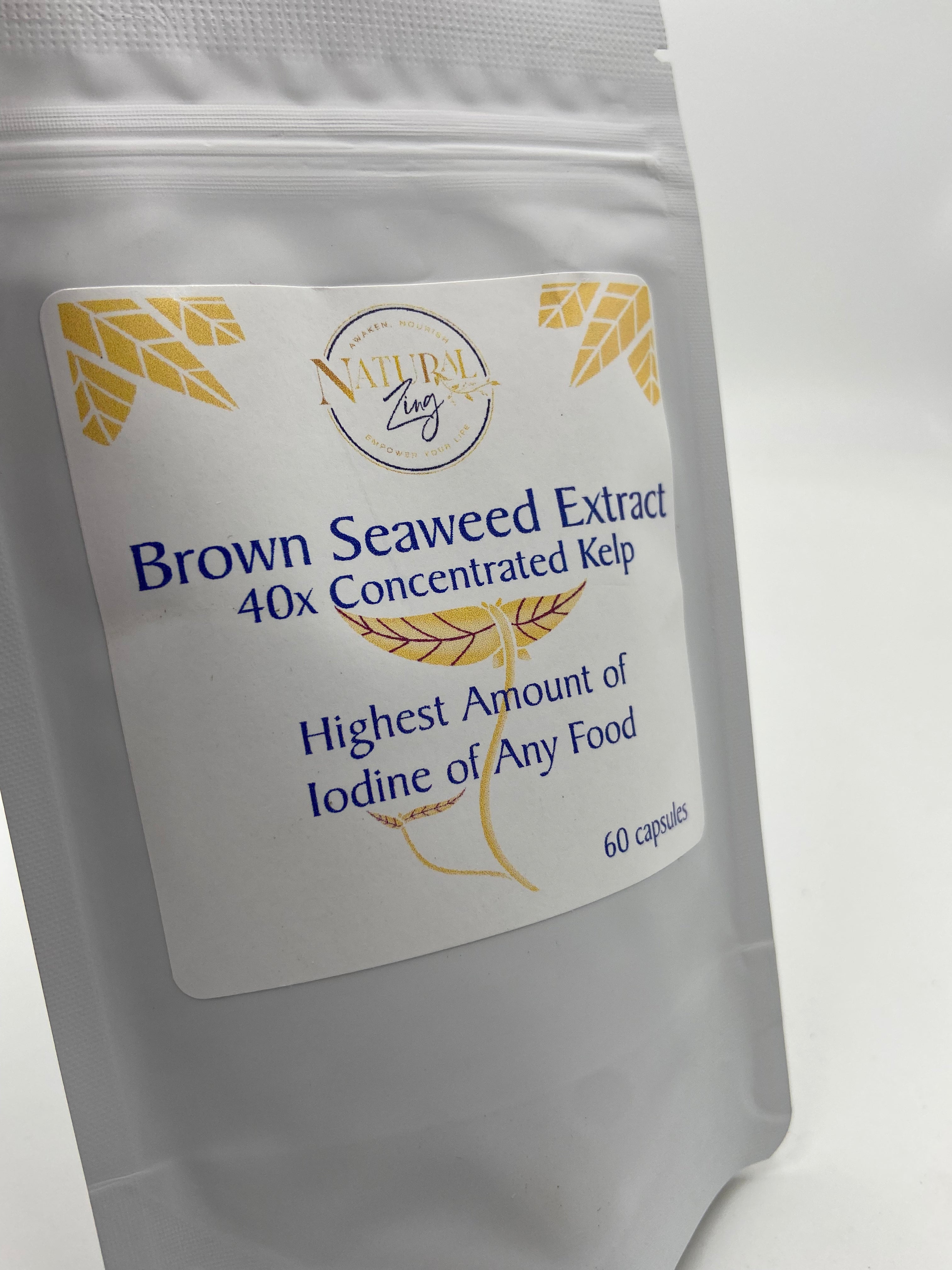 Brown Seaweed Extract Powder 2 oz (60 Capsules)