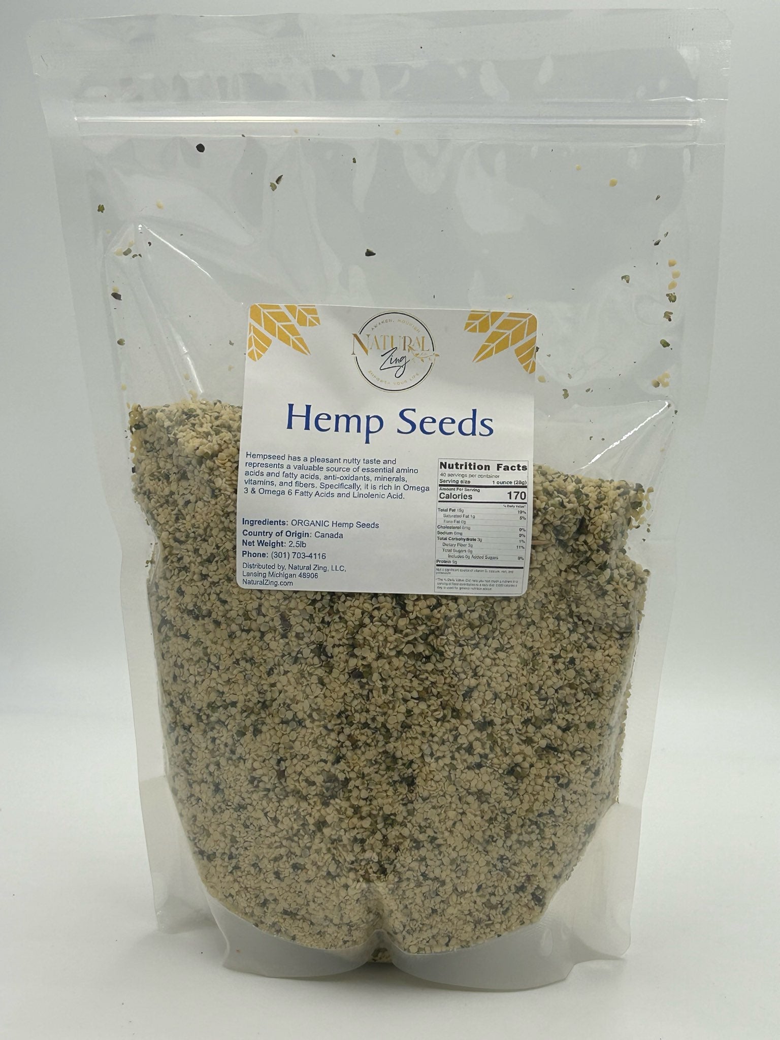 Hemp Seed Nut (Hulled) 2.5 lb