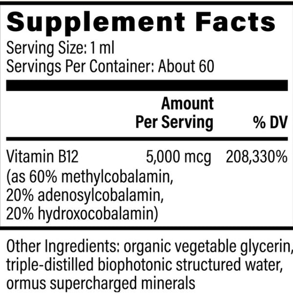 Organic Vitamin B12 Liquid - Global Healing - Natural Zing