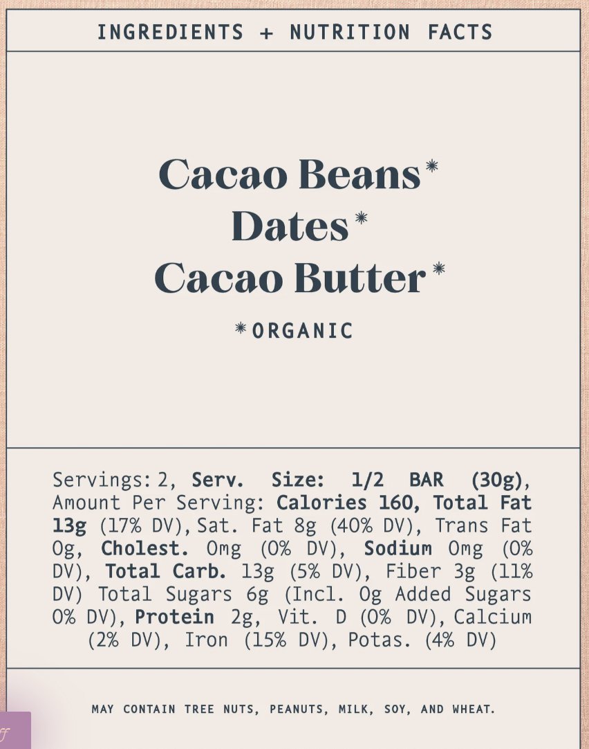 Spring & Mulberry Chocolate - Suhum Cacao Beans, Dates, Cacao Butter