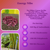 Vital Purple: High Flavanol Cocoa Nibs 10z | High Antioxidant | Low Cadmium | Raw Cacao - Natural Zing