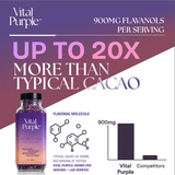 Vital Purple: High Flavanol Cocoa Nibs 10z | High Antioxidant | Low Cadmium | Raw Cacao - Natural Zing