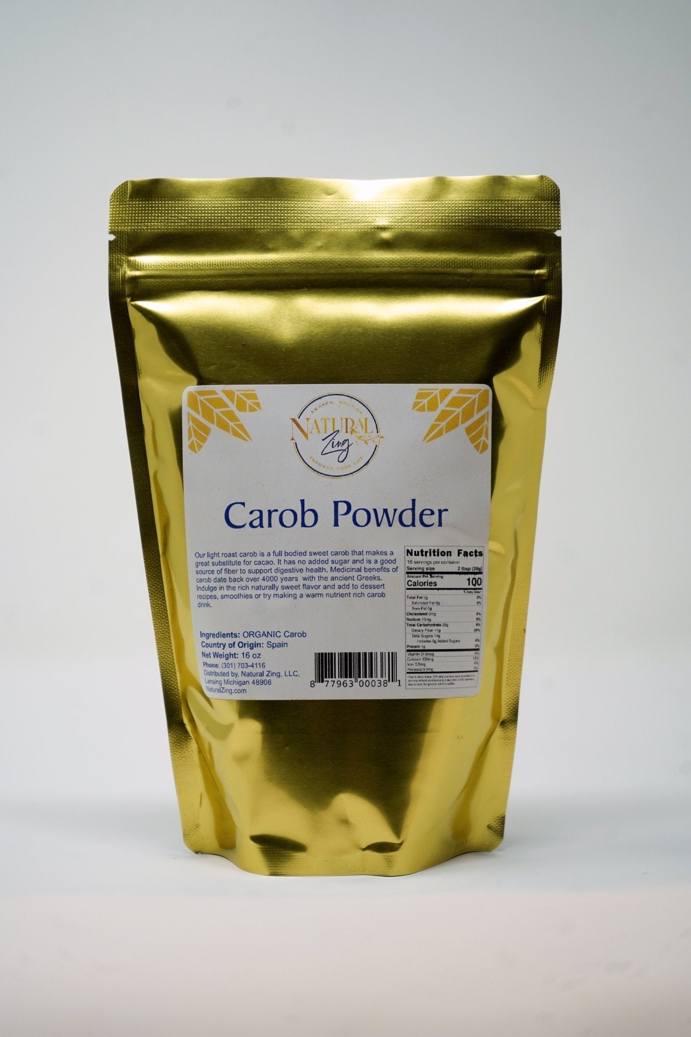 Carob Powder (Light Roast) 16 oz