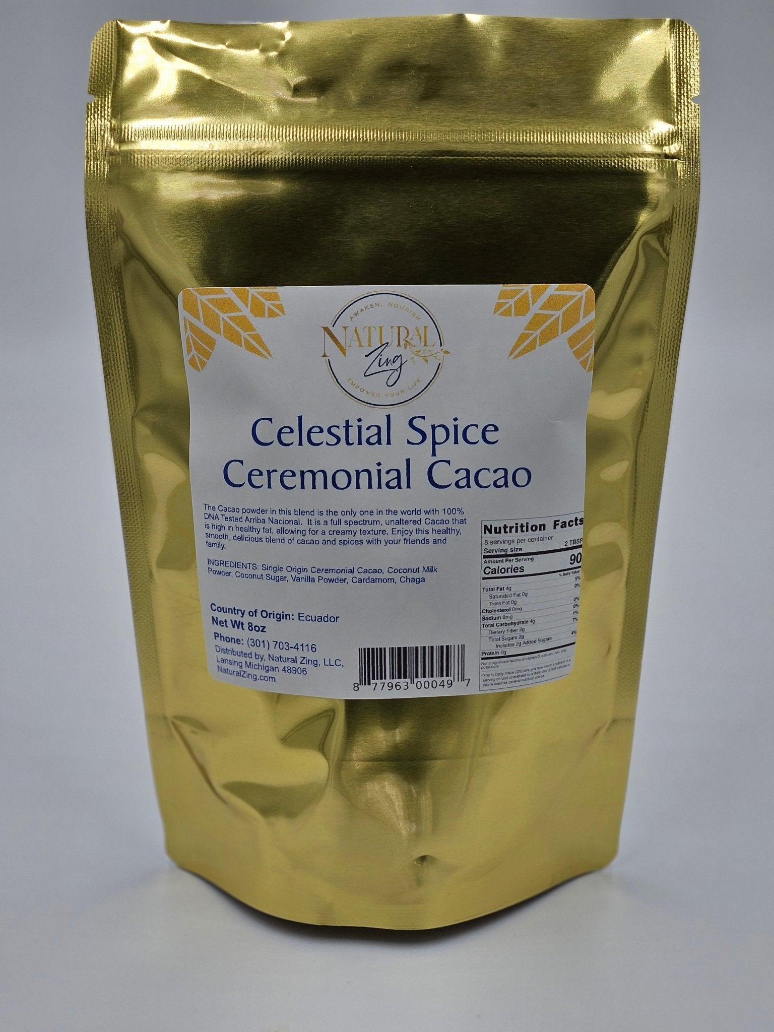 Ceremonial Cacao Celestial Spice (Hot Chocolate Mix) - Natural Zing