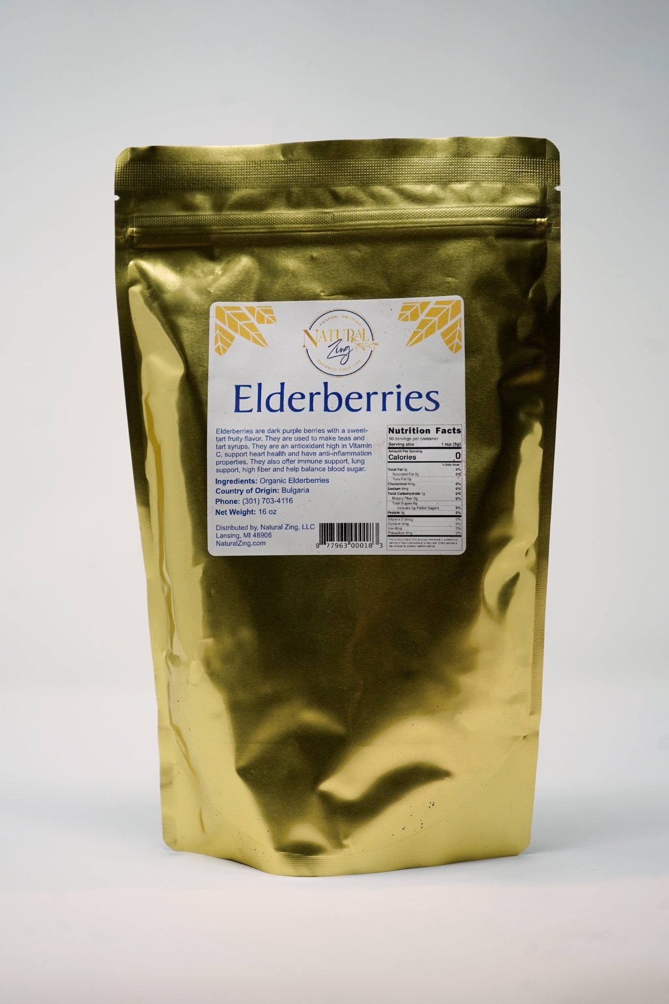 Elderberries (Premium) 16 oz - Natural Zing