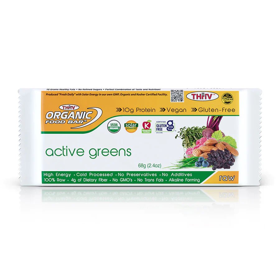 Active Greens Organic Food Bar Natural Zing