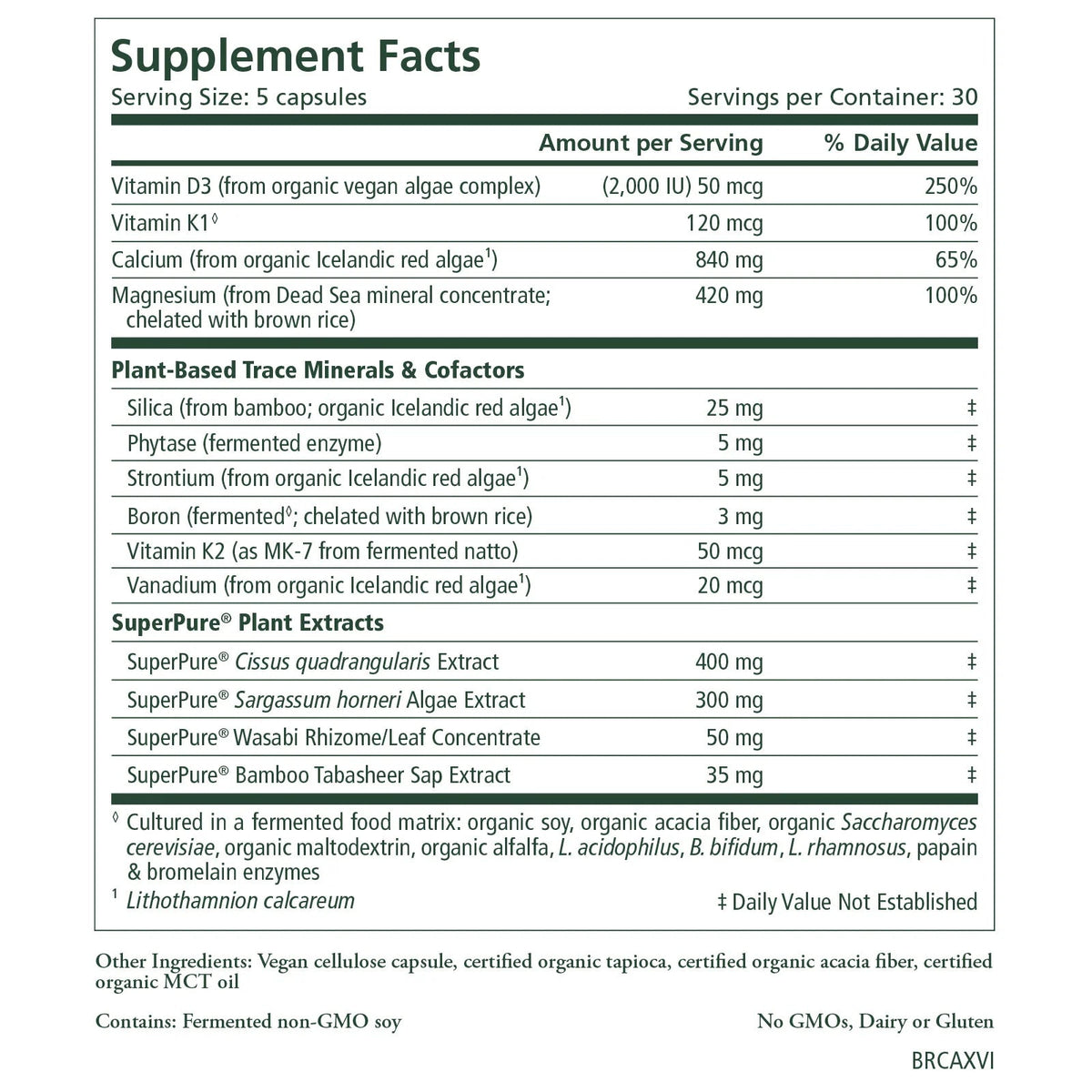 Pure Synergy Bone Renewal, 150 vcaps - Natural Zing