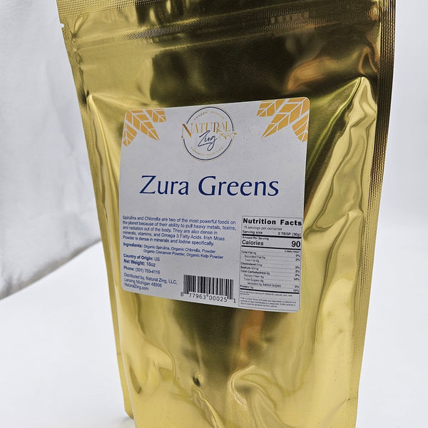 Zura Greens Superfood Powder 16 oz - Natural Zing