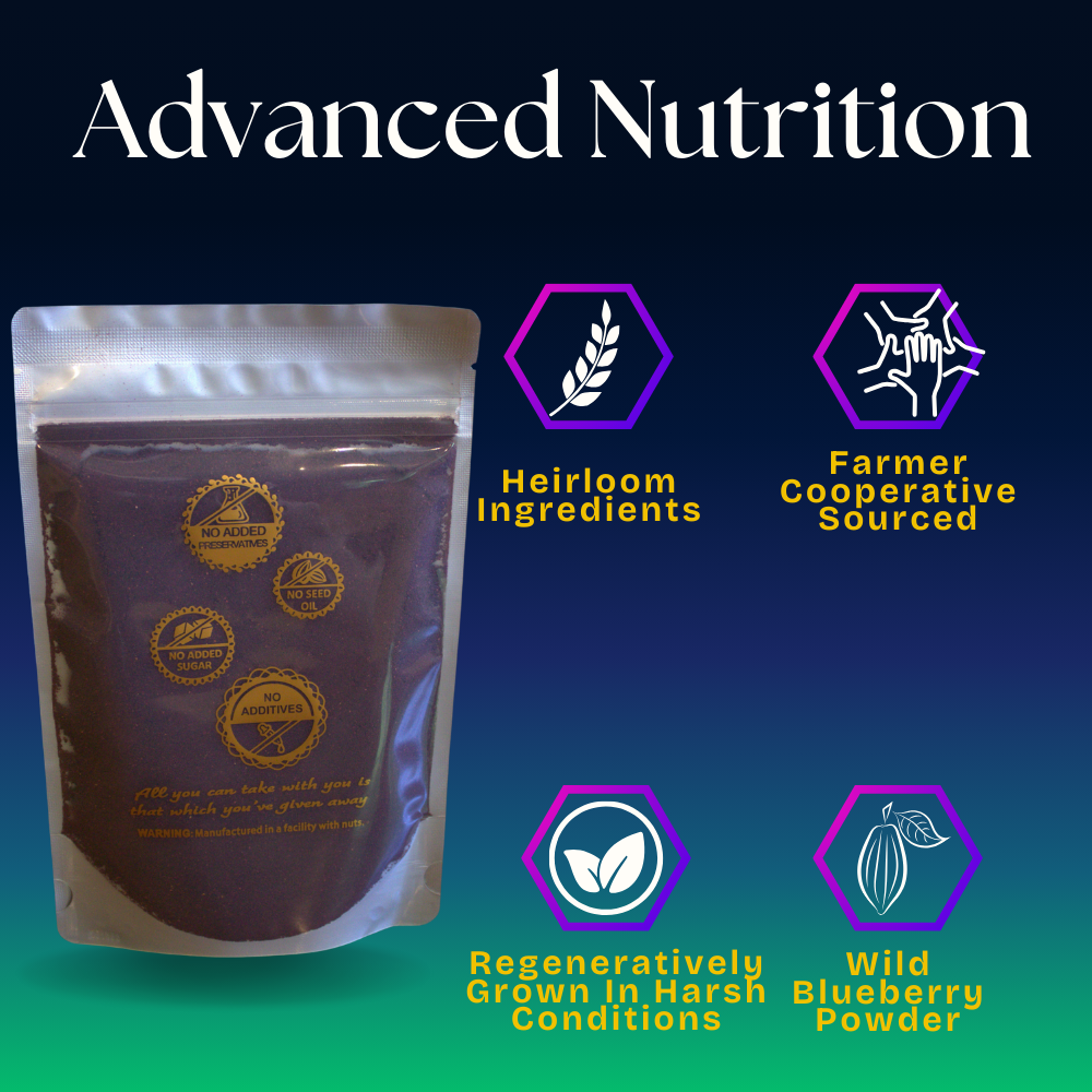 Wild Blueberry Powder | Antioxidants | Wildcrafted, Selected, Rare | Anthocyanins | 8.8 oz