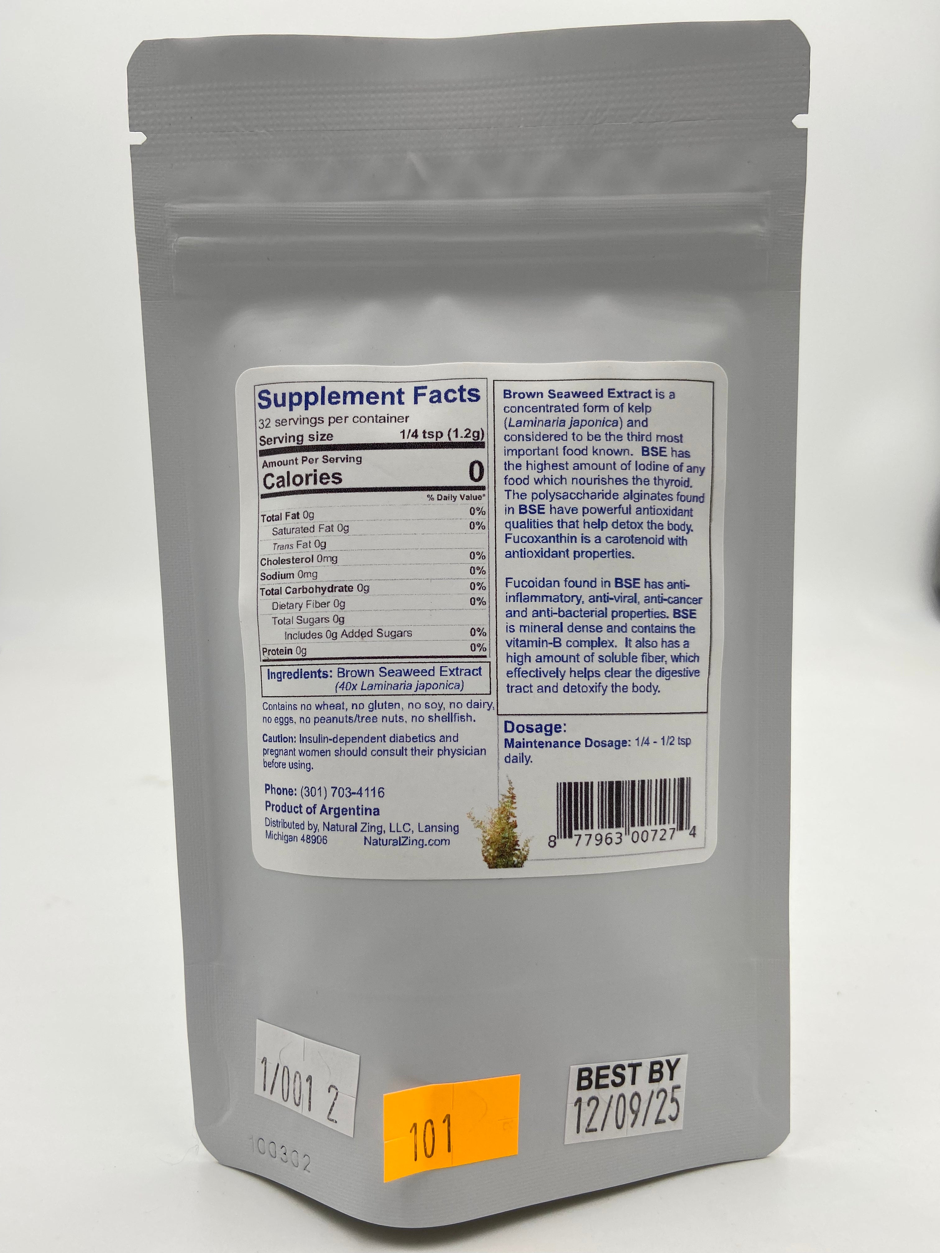Brown Seaweed Extract Powder 2 oz (60 Capsules)