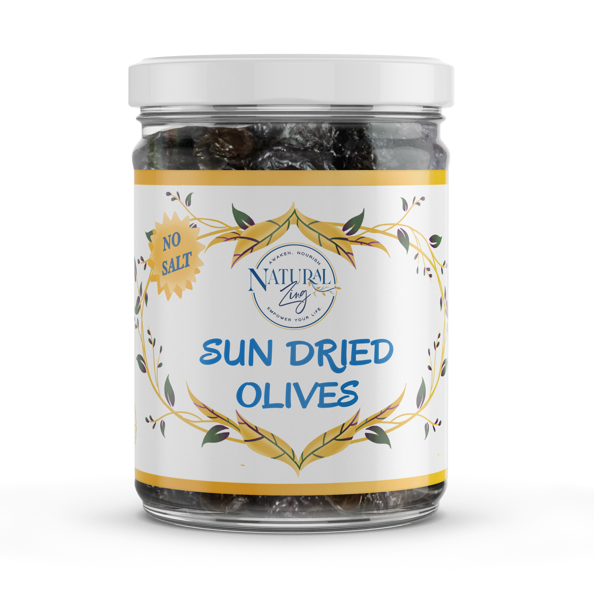 Organic Sun-Dried Peruvian Botija Olives | No salt added | Low Sodium Olives | Non Fermented Olives |