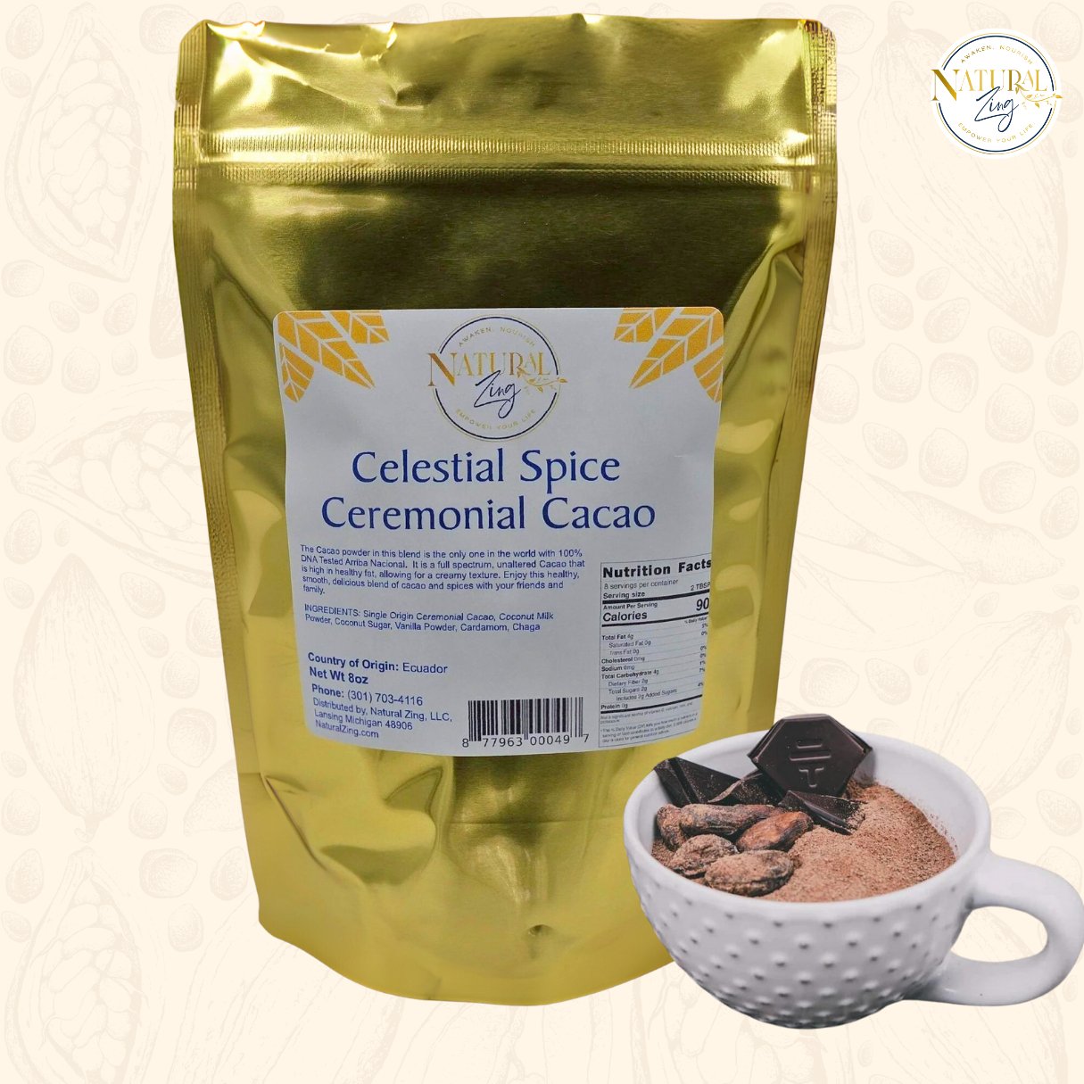 Ceremonial Cacao Celestial Spice (Hot Chocolate Mix)