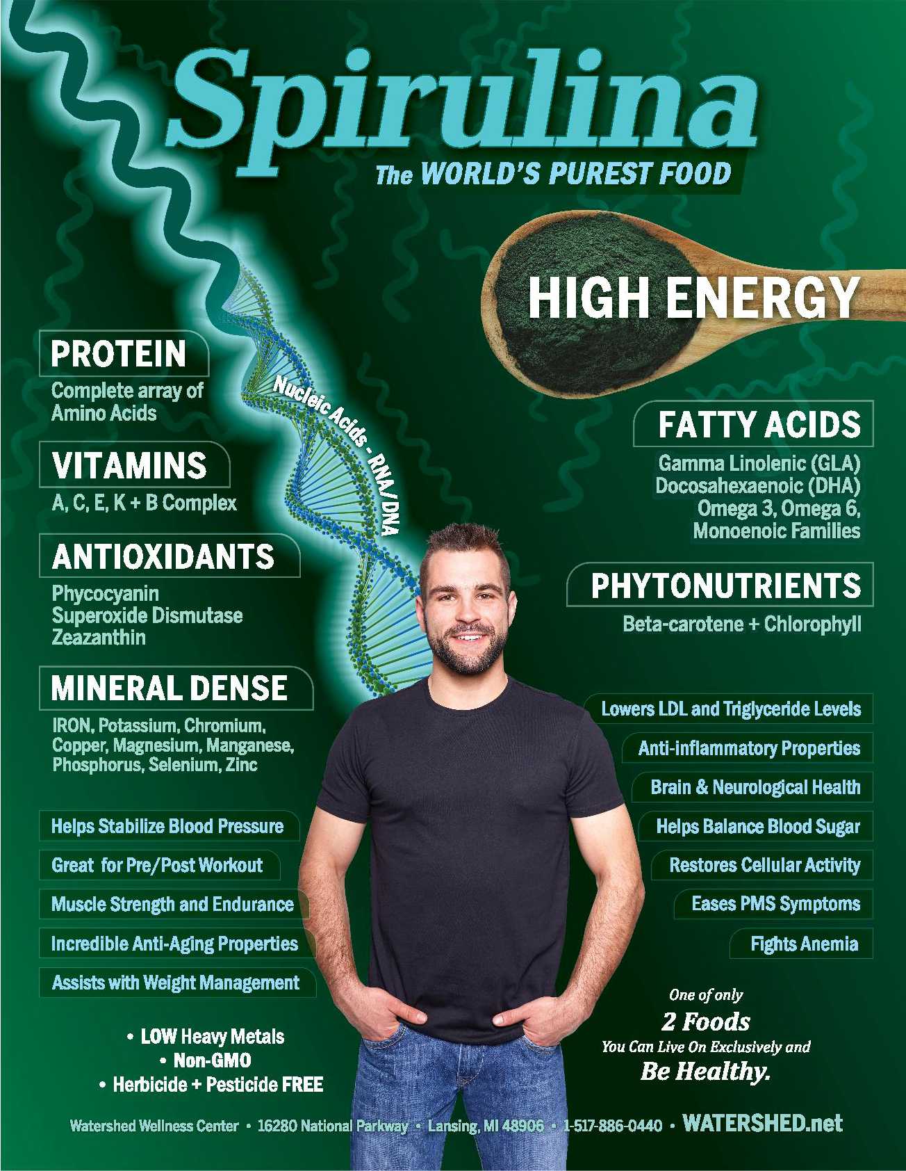 50% Chlorella 50% Spirulina Tablets - Natural Zing