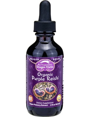 Dragon Herbs Organic Purple Reishi Drops, 2 fl oz