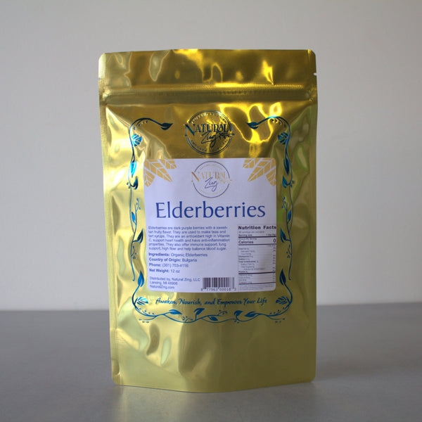 Dried Elderberries - Natural Zing