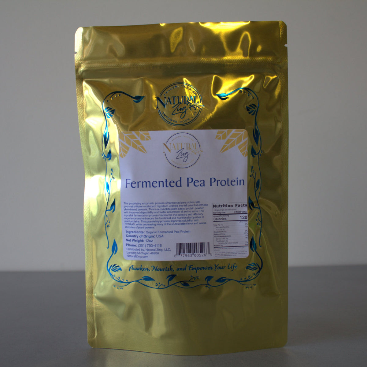 Fermented Pea Protein Powder - Natural Zing