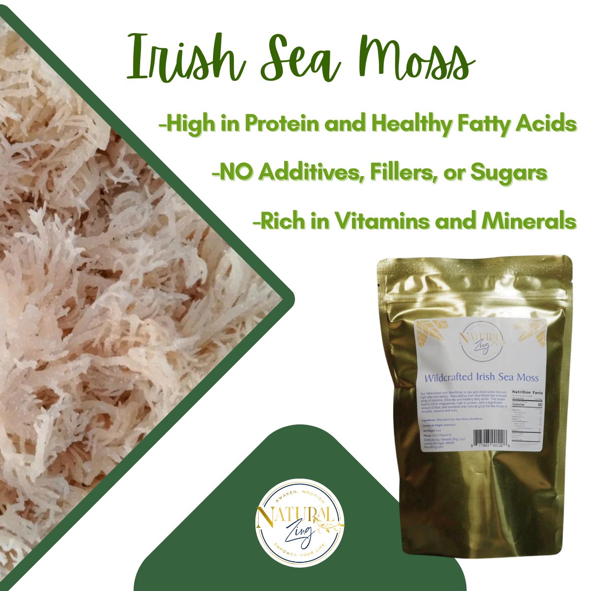 Raw Sea Moss (Irish Moss) – Natural Zing