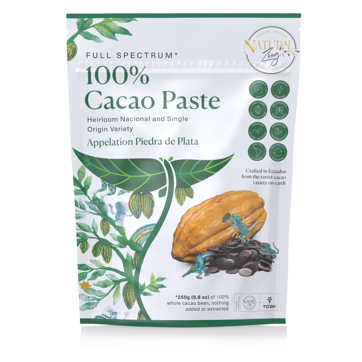 Heirloom Cacao Paste - Toak (Coming Soon) - Natural Zing