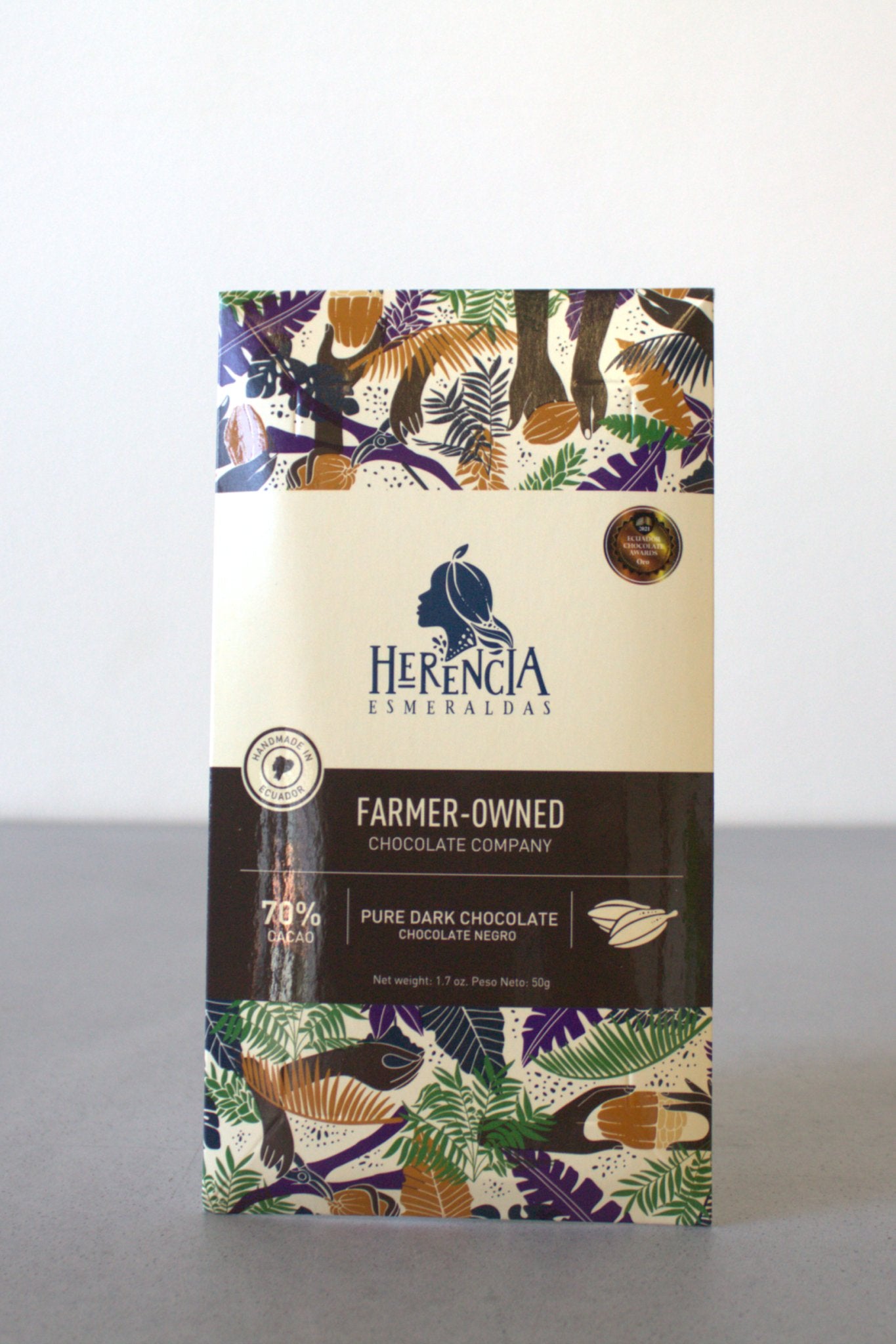 Herencia Chocolate Bar - 70% Pure Dark Chocolate