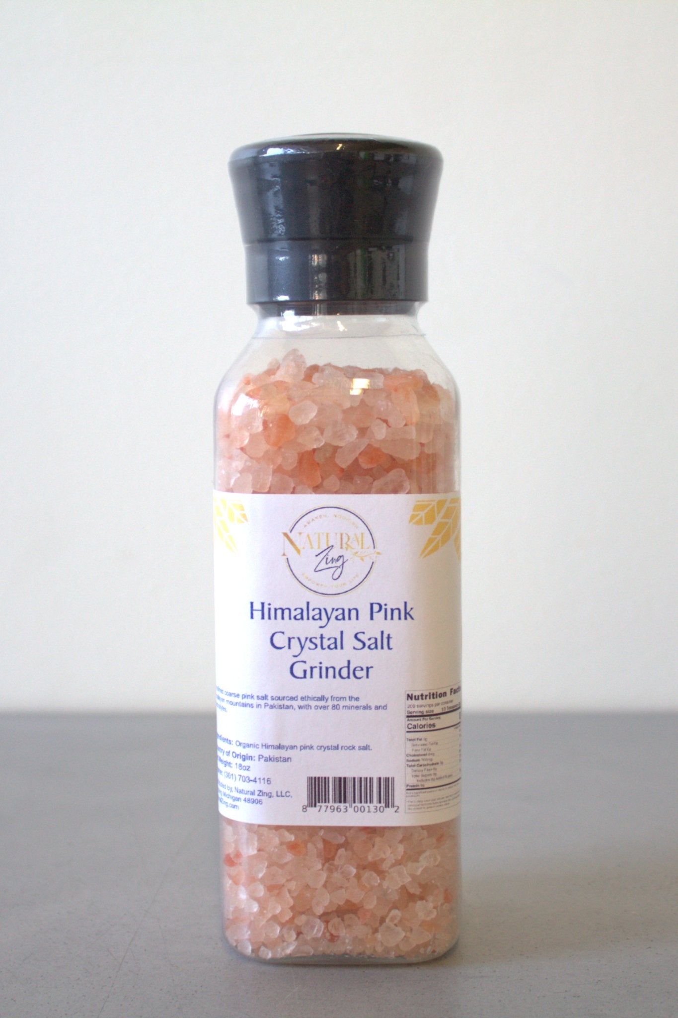 Himalayan Pink Coarse Crystal Salt Grinder Jar