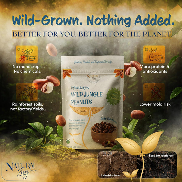 Jungle Peanut Butter | Raw Peanut Butter - Natural Zing