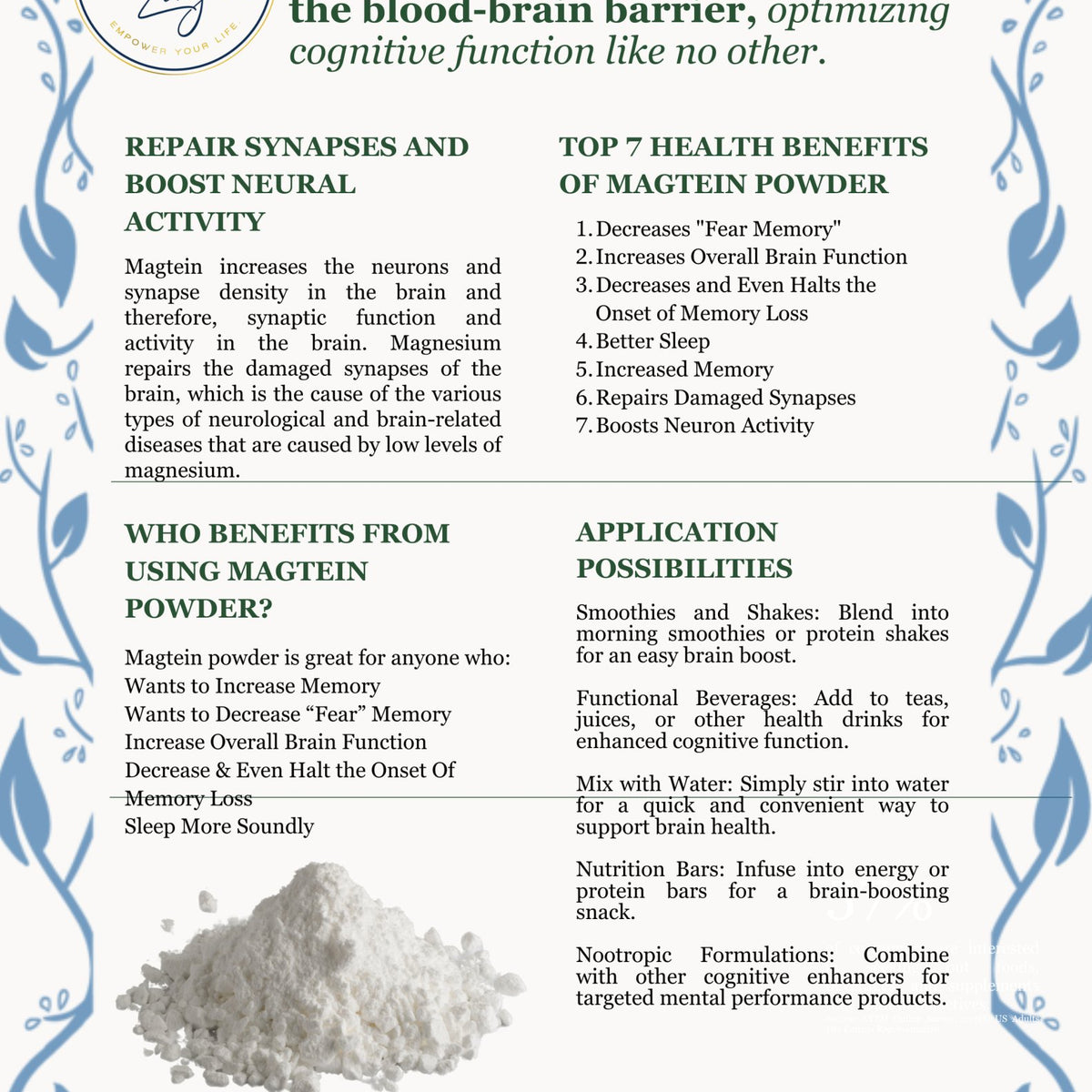 Magtein Powder - Natural Zing