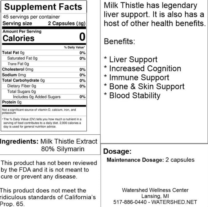 Milk Thistle Extract Capsules (90 Capsules)