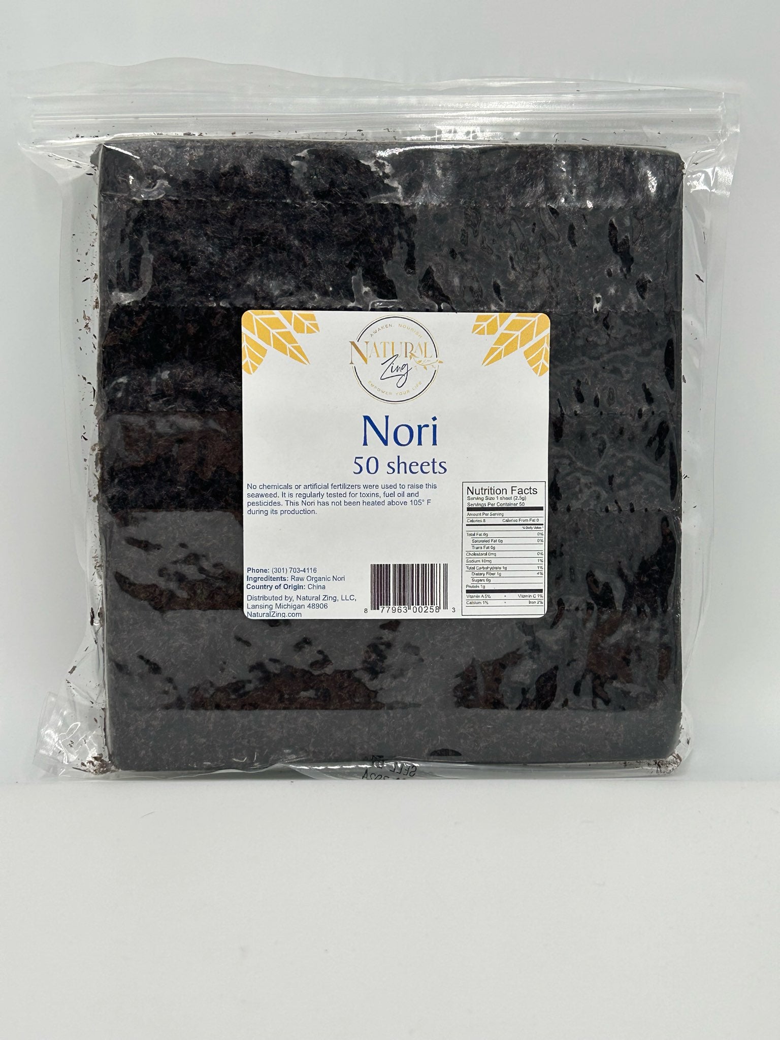 Nori, Natural Zing 10 sheets/pk - Natural Zing