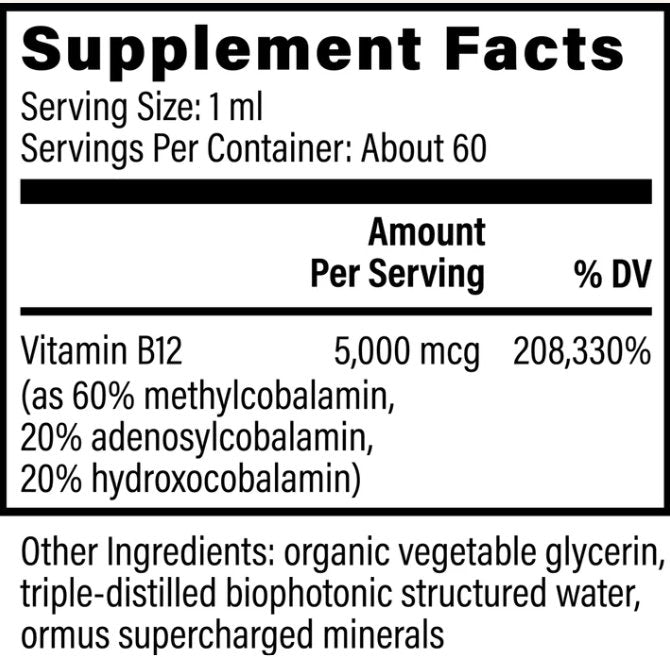 Organic Vitamin B12 Liquid - Global Healing - Natural Zing