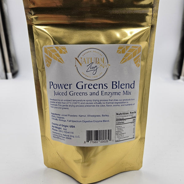 Power Greens - Alkalizing Powder 4 oz - Natural Zing