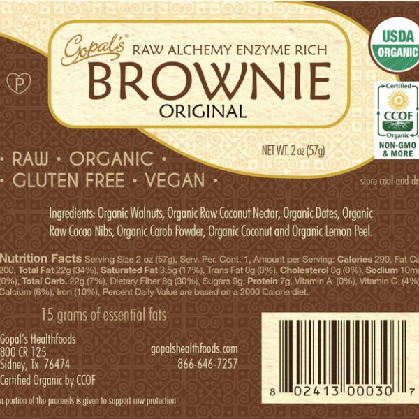 Raw Alchemy Brownie - Gopals - Natural Zing