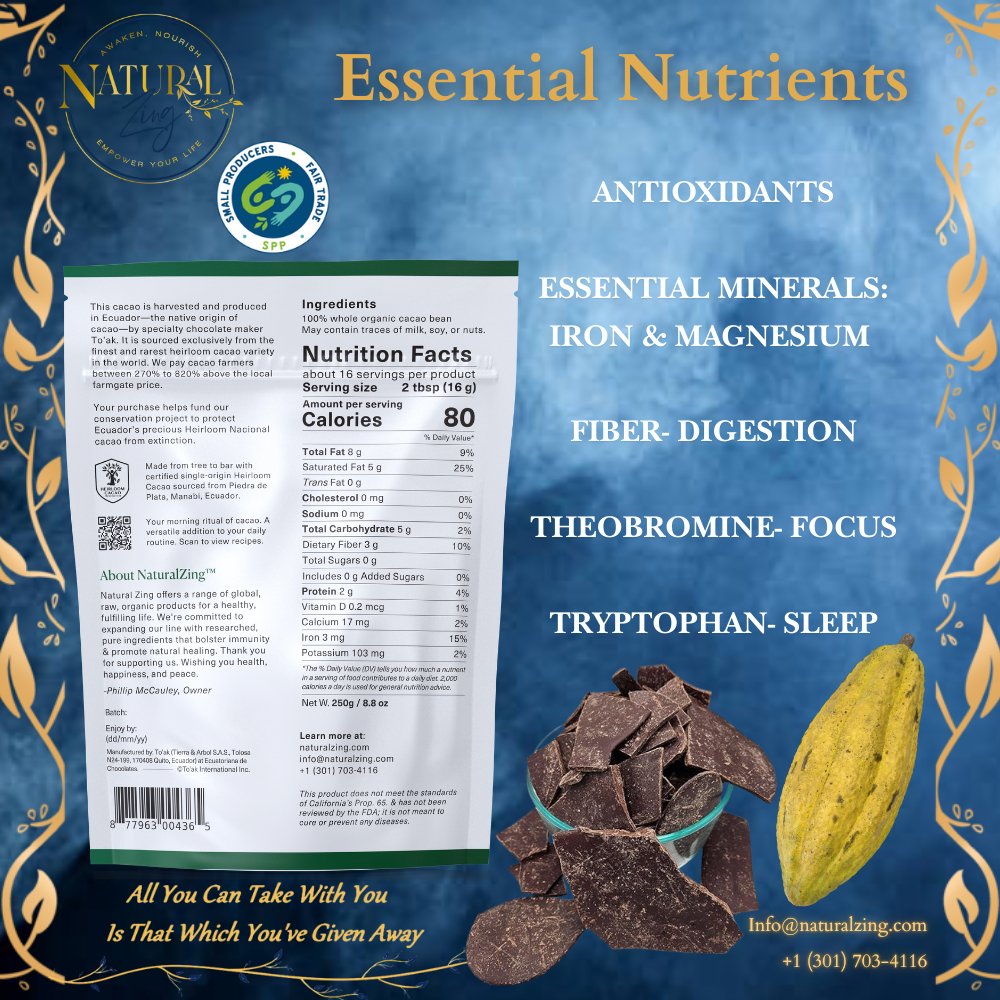 Heirloom Raw Cacao Paste (100% Pure Cacao Mass) - Criollo
