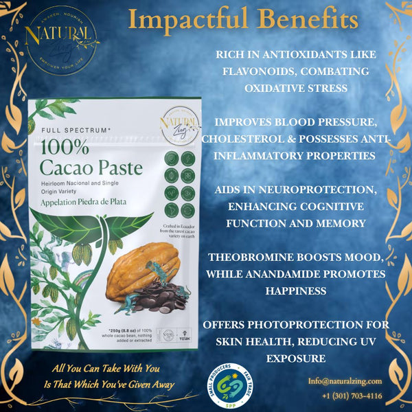 Heirloom Raw Cacao Paste (100% Pure Cacao Mass) - Criollo
