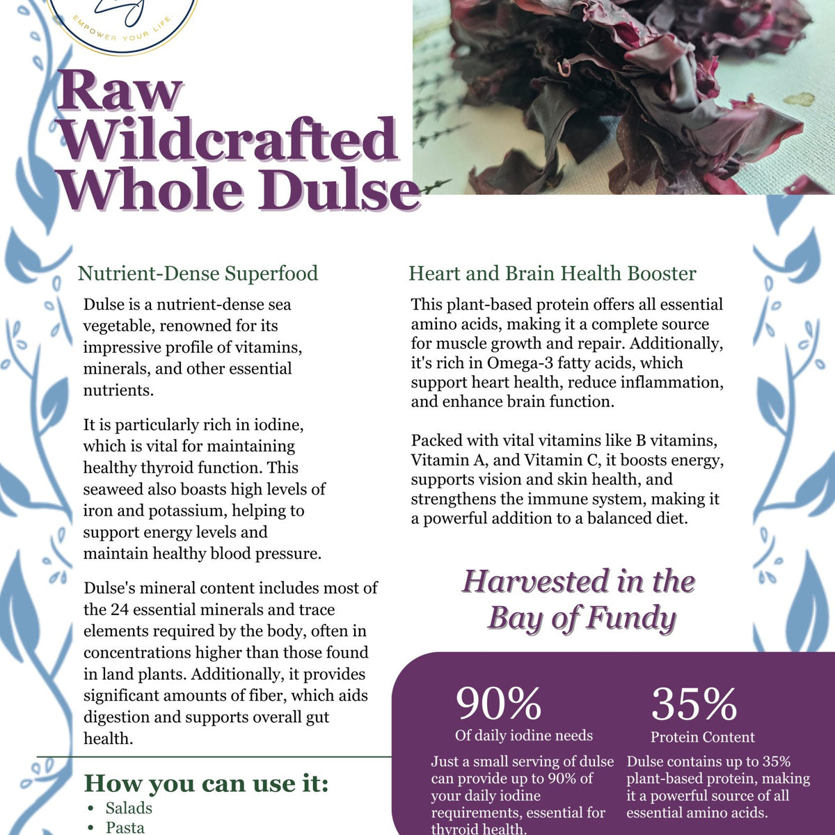 Raw Dulse Flakes - Natural Zing