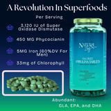 Sacred Spirulina- Organically Grown Spirulina Tablets, 16oz, 151 Servings - Natural Zing