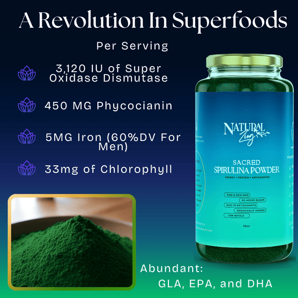 Sacred Spirulina Powder - Natural Zing