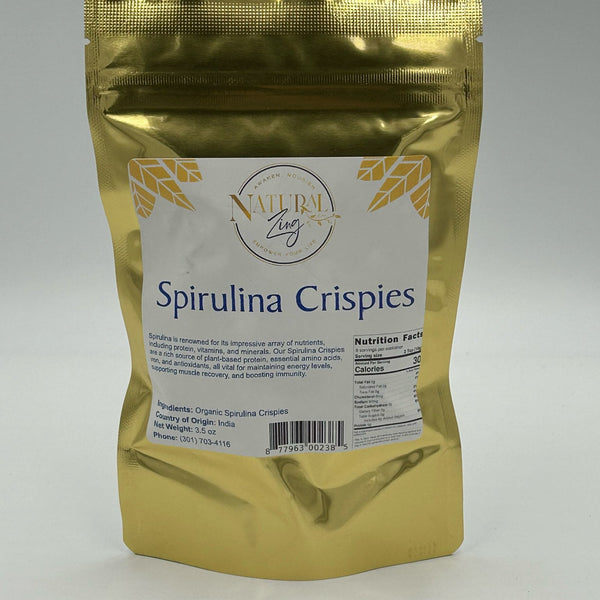 Spirulina Crispies (Raw, Vegan Grown) 100 g - Natural Zing