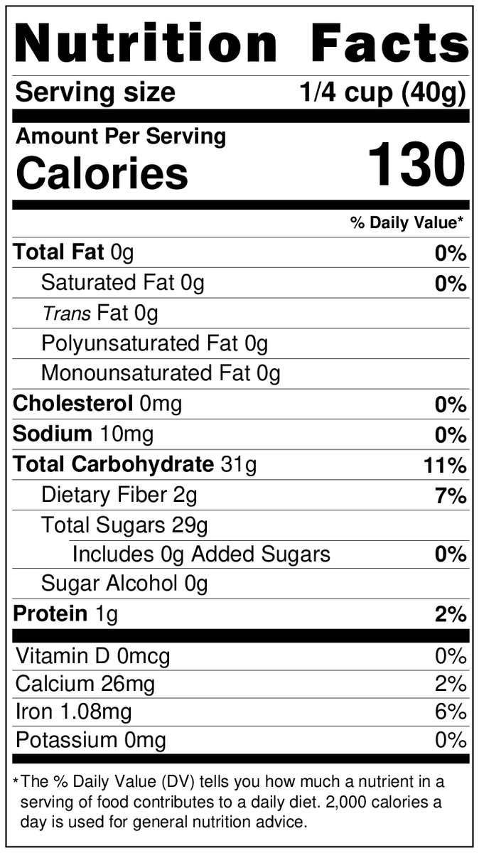 Thompson Raisins - Natural Zing