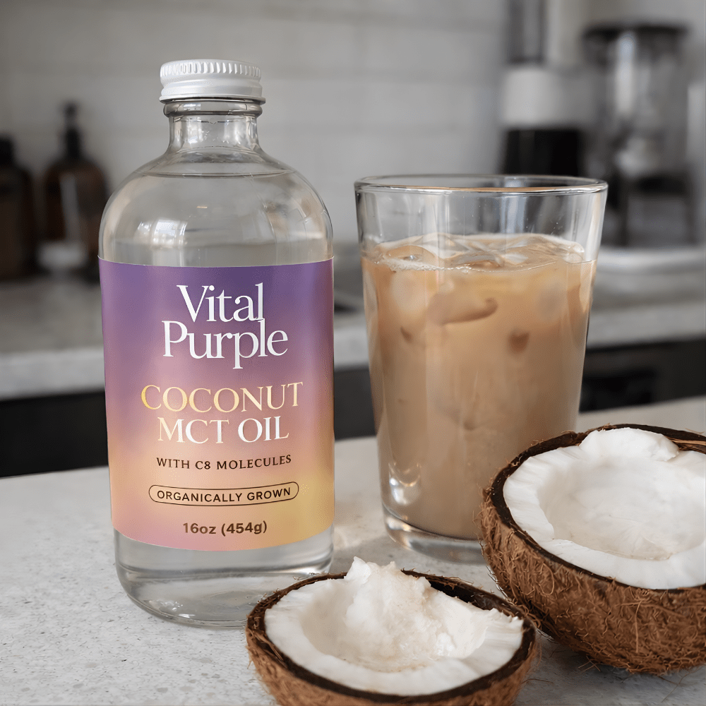 Vital Purple - Fractionated Coconut MCT Oil with C8 Molecules - Natural Zing
