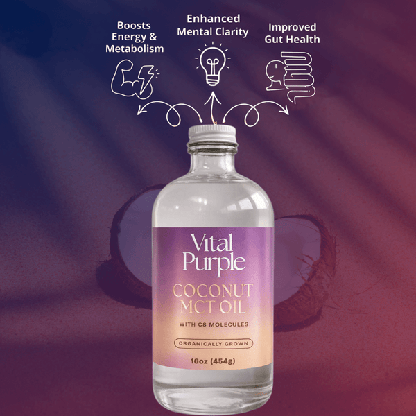 Vital Purple - Fractionated Coconut MCT Oil with C8 Molecules - Natural Zing