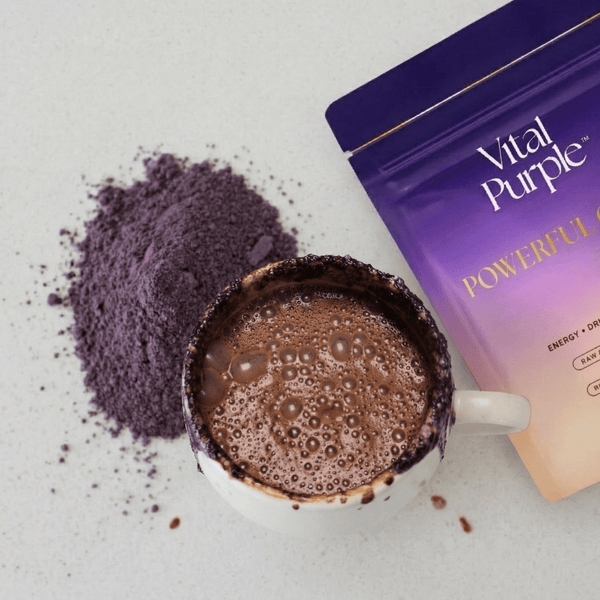 Vital Purple: High Flavanol Cocoa Powder- 25% Fat | 6 oz | High Antioxidant Cacao | Low Cadmium Cacao - Natural Zing