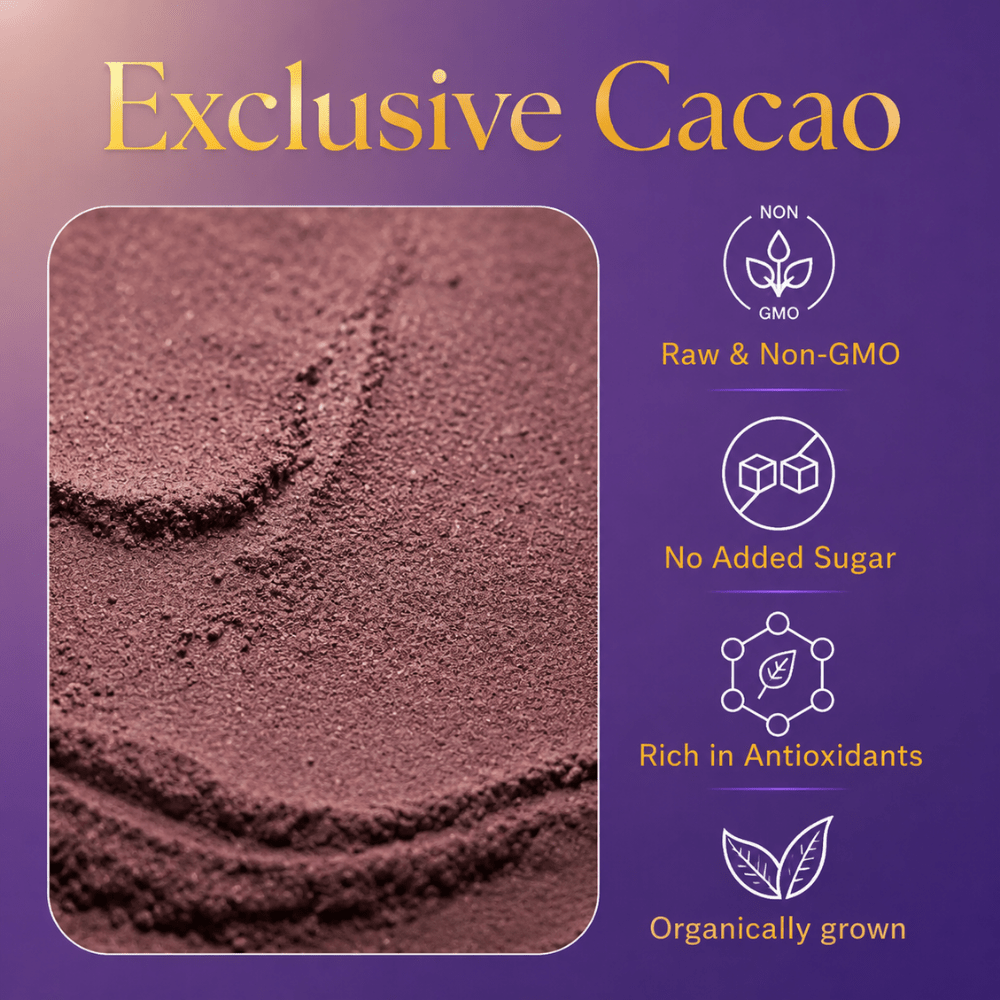Vital Purple: High Flavanol Cocoa Powder- 25% Fat | 6 oz | High Antioxidant Cacao | Low Cadmium Cacao - Natural Zing