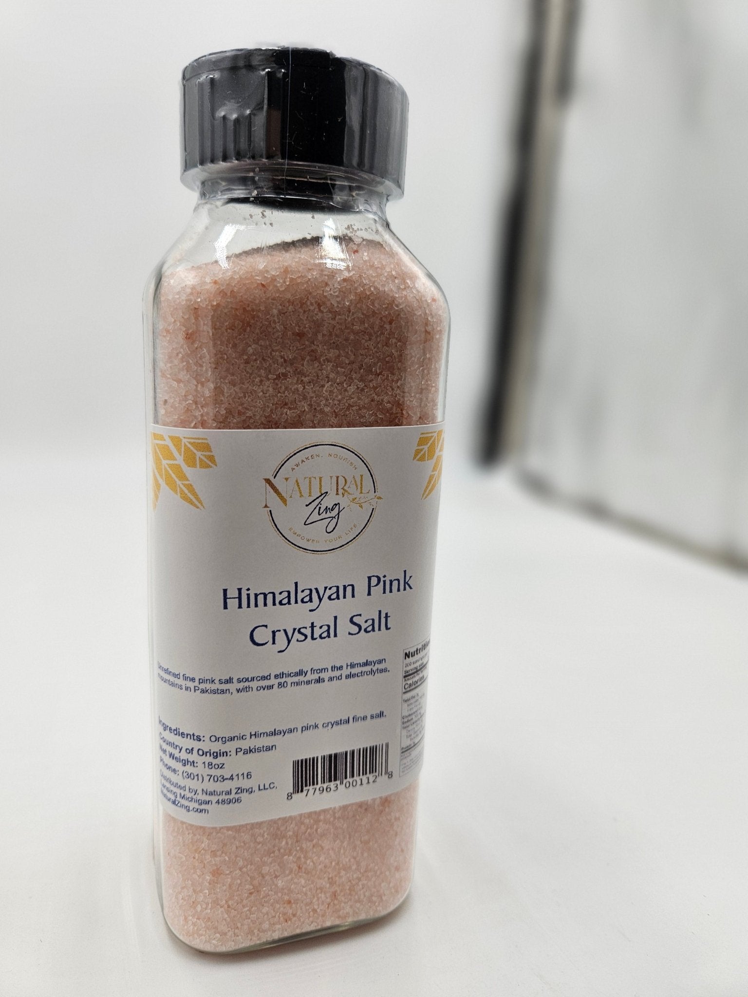 [3 pack] Himalayan Pink Crystal Salt (fine ground) 18 oz Shaker Jar