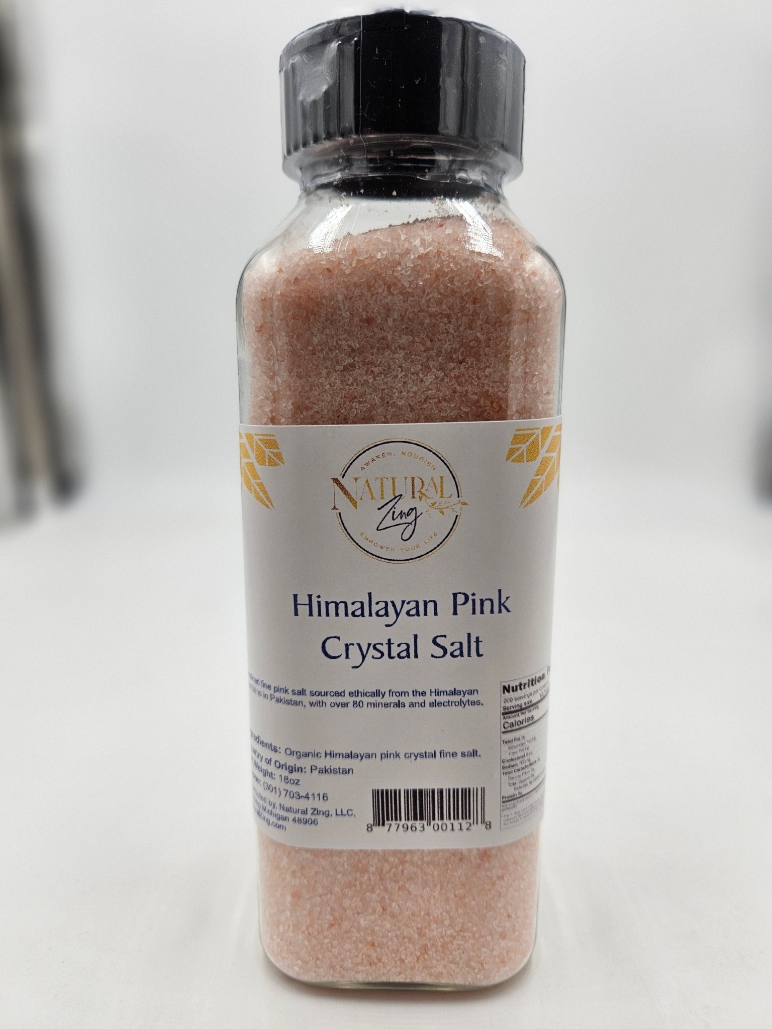 [3 pack] Himalayan Pink Crystal Salt (fine ground) 18 oz Shaker Jar