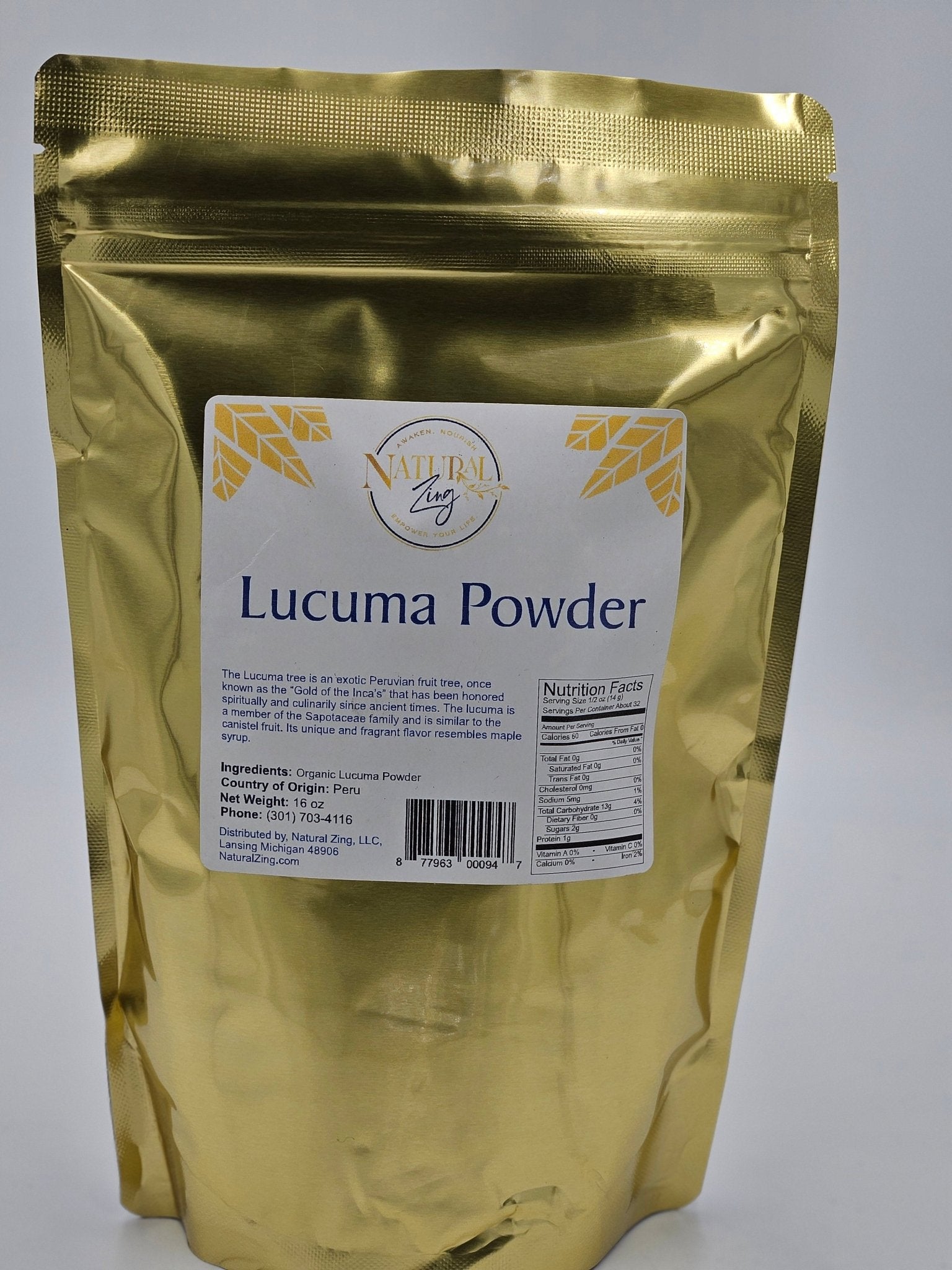 ***【3 pack】- Lucuma Powder 16 oz - Natural Zing