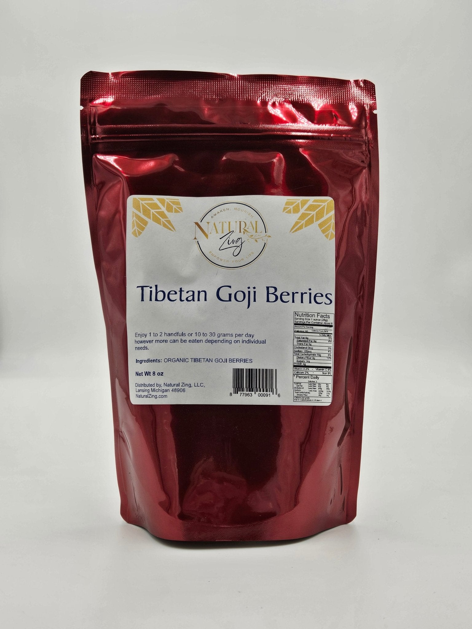 Authentic Tibetan Goji Berries 8 oz - Natural Zing