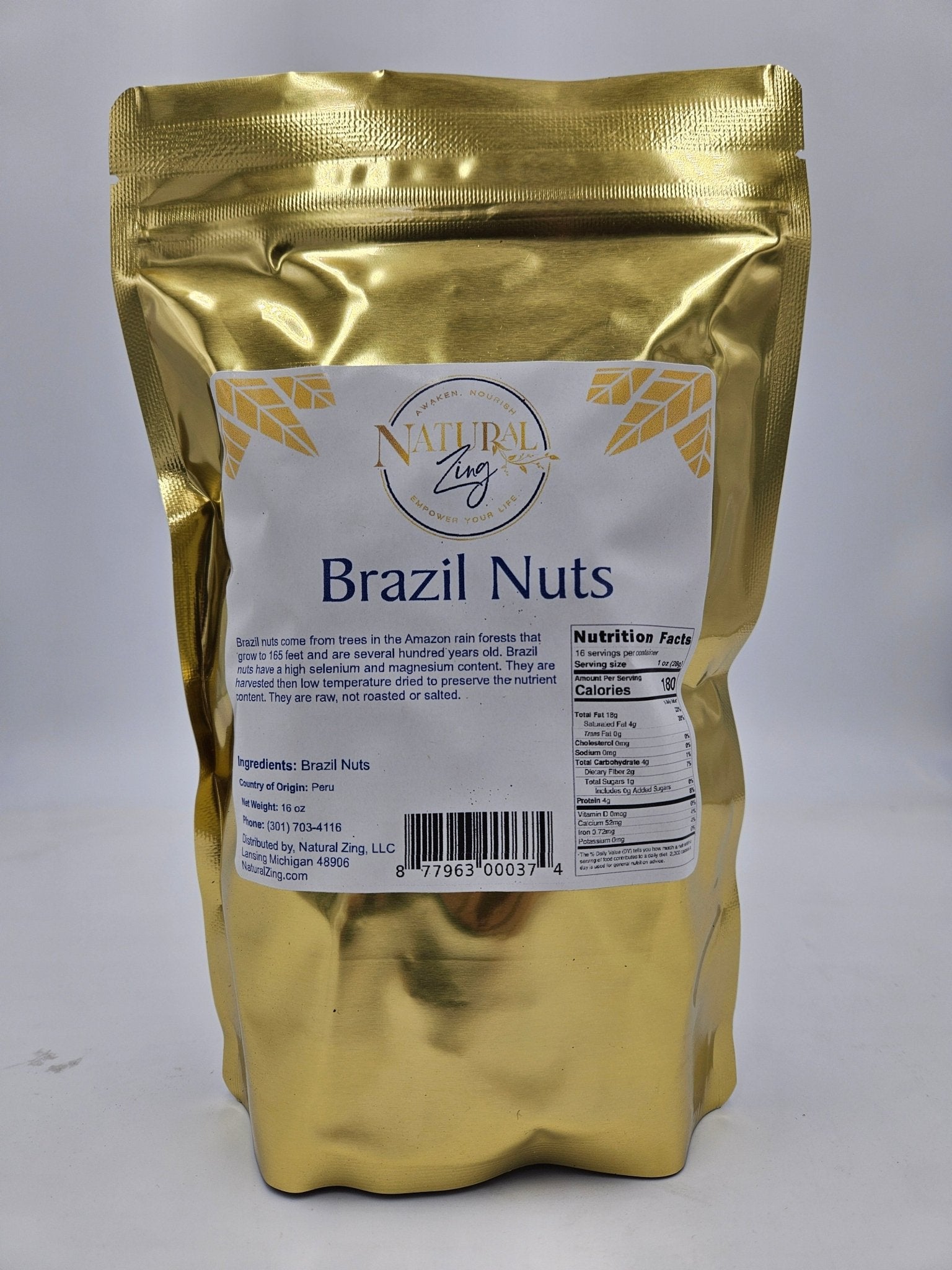 Brazil Nuts 16oz - Natural Zing
