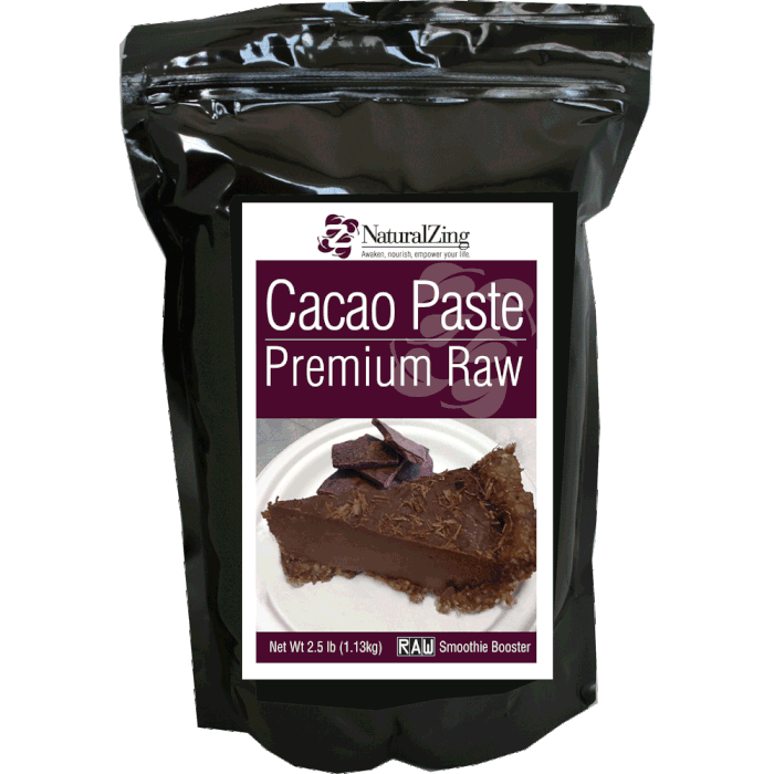 Cacao Paste (100% Pure Cacao) PREVIOUS VARIETY - Natural Zing
