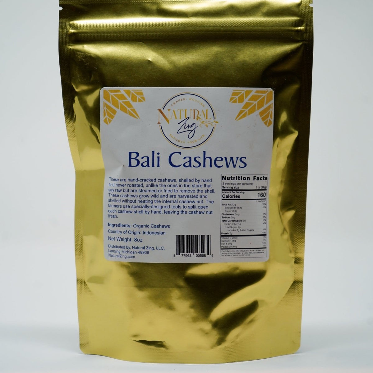 Cashews 8 oz Indonesian - Natural Zing