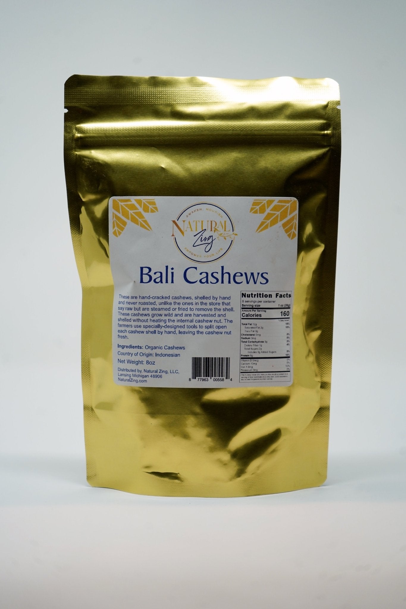 Cashews 8 oz Indonesian - Natural Zing